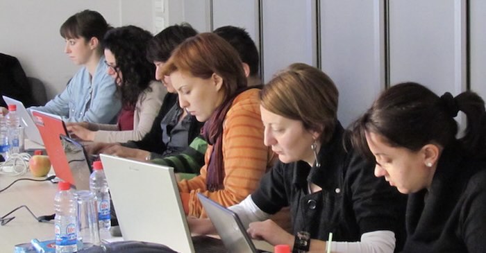 Journalism training in Serbia - image by David Brewer