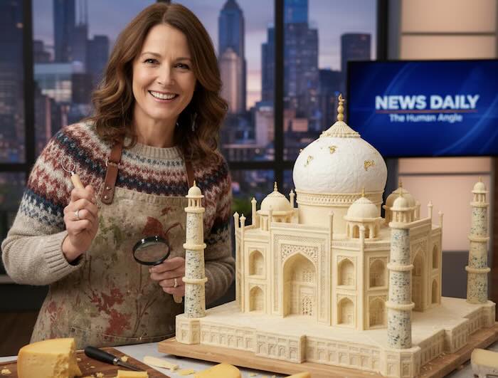 Image of woman and taj mahal by Google Gemini