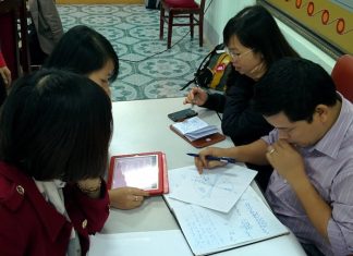 Planning a radio current affairs programme Current affairs programme training in Vinh, Vietnam - image by MHM