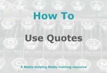 How to: Use quotes effectively in journalism Graphic for a MHM how-to article