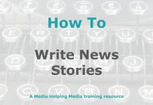 How to: Write a news story Graphic for a MHM how-to article