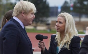 The power of quotes in journalism Boris Johnson interviewed by Anna Tsekouras 2014 - image by David Poultney released under Creative Commons