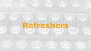 Graphic for journalism refreshers