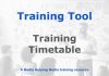 Tool : Training timetable planner Graphic for an MHM training tool