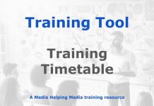Tool: MHM Training timetable Graphic for an MHM training tool