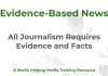 Evidence-based reporting Evidence-based reporting - a MHM training resource graphic showing a journalist researching