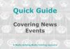 Quick Guide: Reporting on a news event Graphic for MHM Quick Guide Checklist
