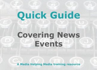 Reporting on a news event Graphic for MHM Quick Guide Checklist