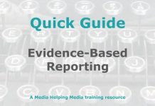 Evidence-based reporting Graphic for MHM Quick Guide Checklist