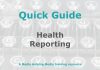 Quick Guide: Reporting on health Graphic for MHM Quick Guide Checklist
