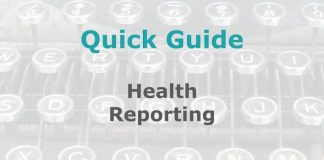Reporting on health Graphic for MHM Quick Guide Checklist