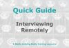 Quick Guide: Conducting interviews remotely Graphic for MHM Quick Guide Checklist