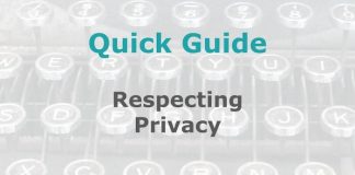 Respecting privacy in news Graphic for MHM Quick Guide Checklist