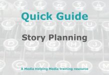 Creating a story plan Graphic for MHM Quick Guide Checklist