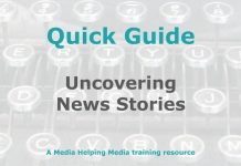 Identifying newsworthiness Graphic for MHM Quick Guide Checklist