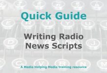 Writing a radio news script