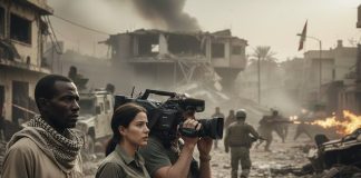 Journalism trauma: why cultural context matters Image of journalists covering a news story created with Google Gemini