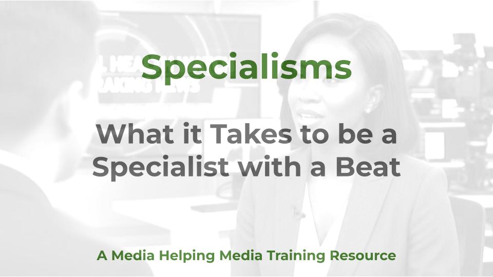 Specialisms - a MHM training resource graphic