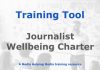 Tool: Journalist wellbeing charter Graphic for an MHM training tool