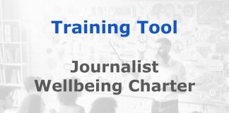 Tool: Journalist wellbeing charter Graphic for an MHM training tool