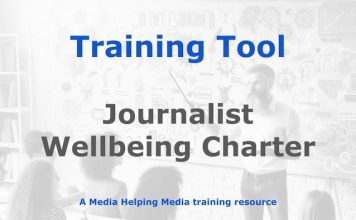 Tool: Journalist wellbeing charter Graphic for an MHM training tool