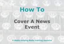 How to cover a news event Graphic for a MHM how-to article