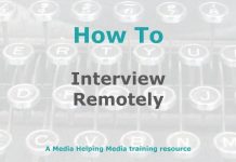 How to conduct a remote interview Graphic for a MHM how-to article