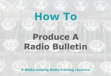 How to produce a radio news bulletin Graphic for a MHM how-to article