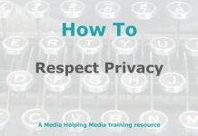 How to respect privacy as a journalist Graphic for a MHM how-to article