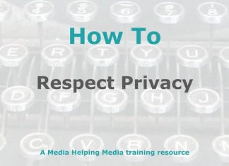How to respect privacy as a journalist Graphic for a MHM how-to article