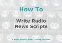 How to write a radio news script Graphic for a MHM how-to article