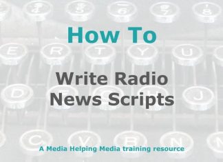 How to write a radio news script Graphic for a MHM how-to article