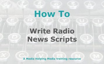 How to write a radio news script Graphic for a MHM how-to article