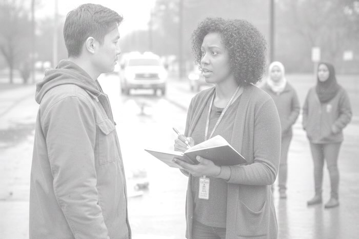 Graphic of journalists to illustrate a MHM promo box