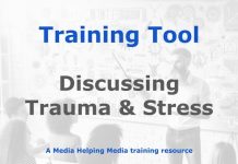 Tool: Delivering trauma training Graphic for an MHM training tool