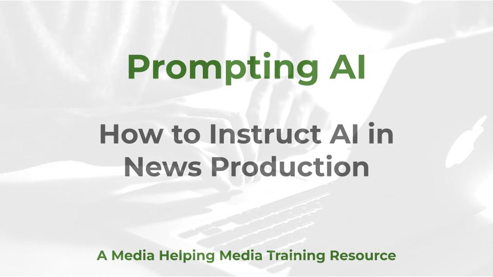 Prompting AI - a MHM training article graphic