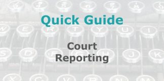 Quick Guide: Court reporting for beginners Graphic for MHM Quick Guide Checklist