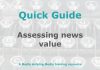 Quick Guide: Assessing news value Graphic for MHM Quick Guide Checklist