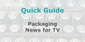 Quick Guide: TV news packaging Graphic for MHM Quick Guide Checklist
