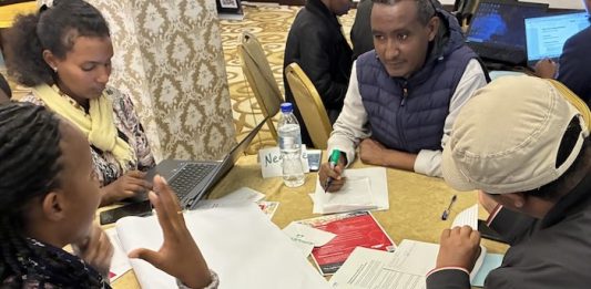 Image of journalists at a Fojo Media Institute training session