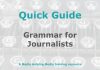 Quick Guide: Grammar for journalists Graphic for MHM Quick Guide Checklist