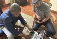Integrating AI into everyday journalism The author, Charles Ngidula (left) - image courtesy Fojo Media Institute