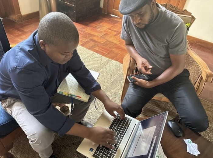 The author, Charles Ngidula (left) - image courtesy Fojo Media Institute