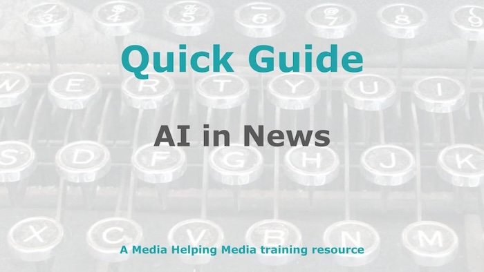 Graphic for Quick Guide about AI in news