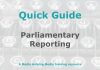 Quick Guide: Parliamentary reporting Graphic for MHM Quick Guide Checklist