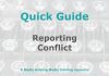 Quick Guide: Reporting conflict Graphic for MHM Quick Guide Checklist