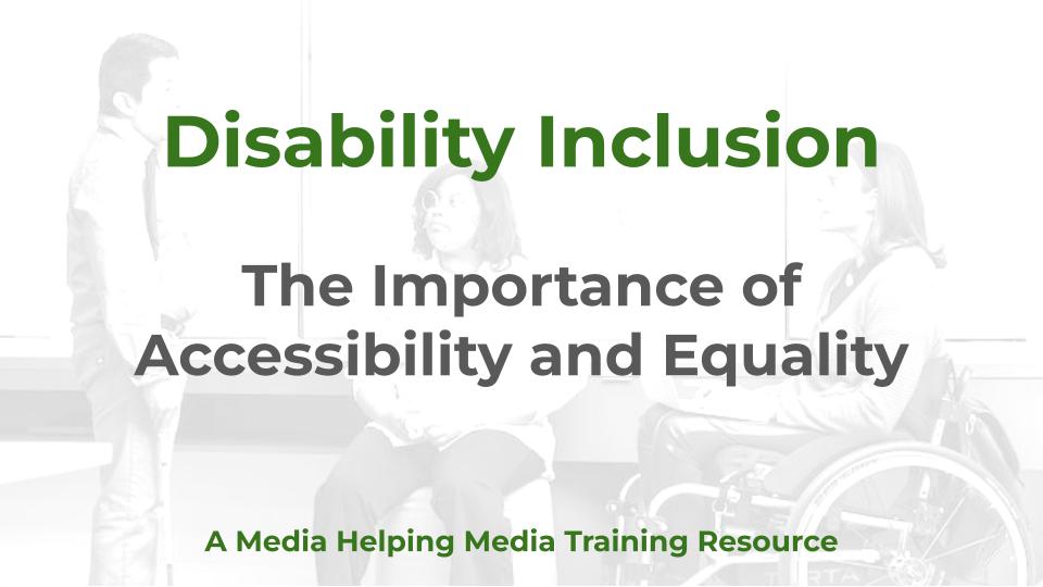 Disability Inclusion - a MHM training article graphic
