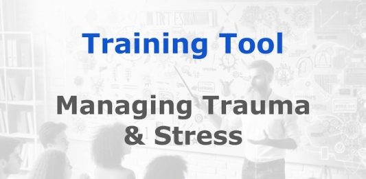 Managing trauma and stress graphic.