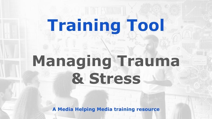 Managing trauma and stress graphic. 