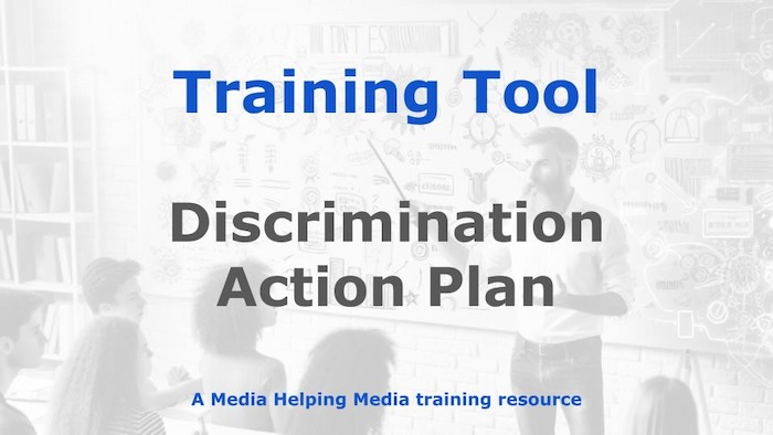 Graphic for newsroom discrimination action plan